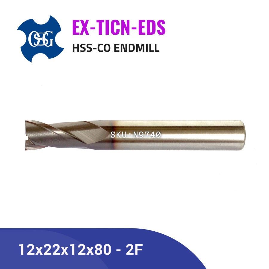Endmill 12 Mm OSG Hss-Co 2 Flute 12mm Milling Cutter 12.0