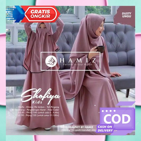 Stelan Gamis Anak Perempuan Tanggung Umur 11 12 13 14 15 16 Tahun Setelan Fashion Muslim Remaja Wani