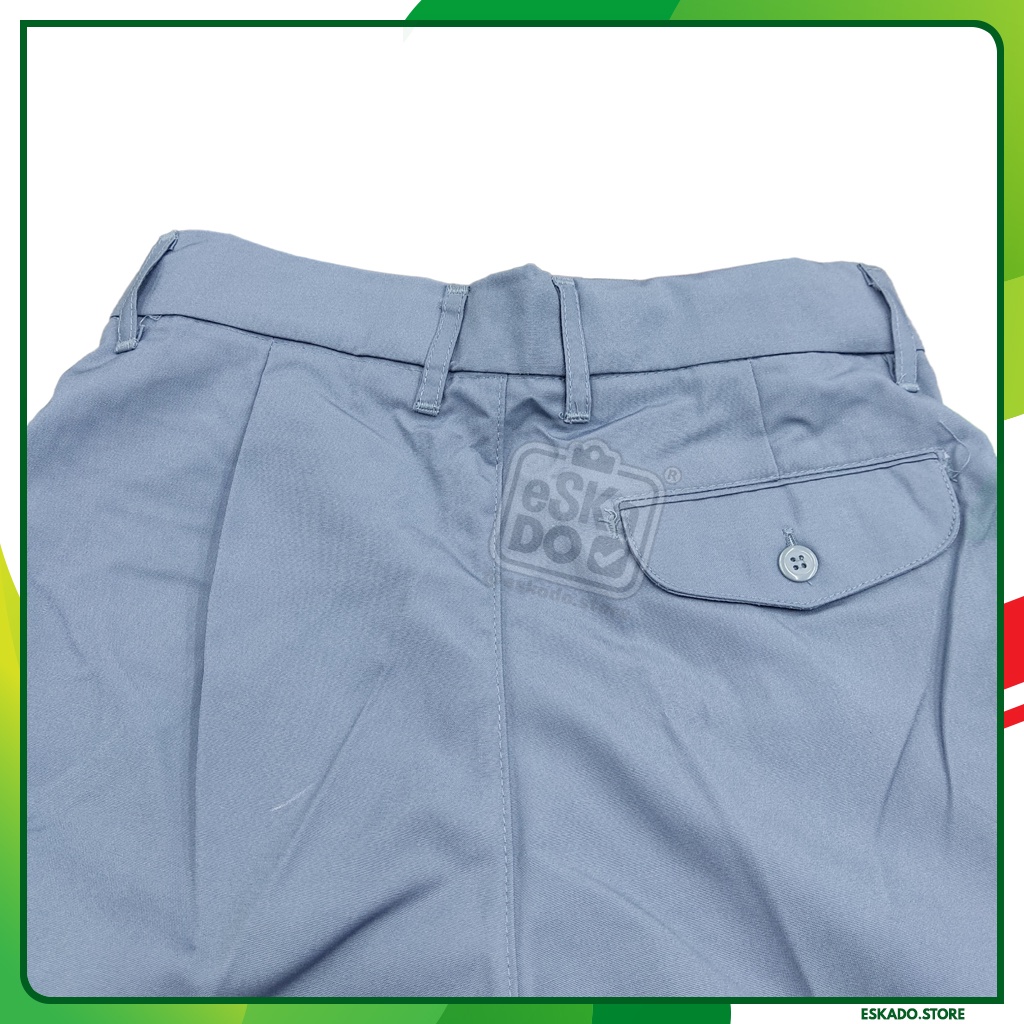 Celana SMA Abu-abu Panjang Tanpa Karet / Merek Seragam