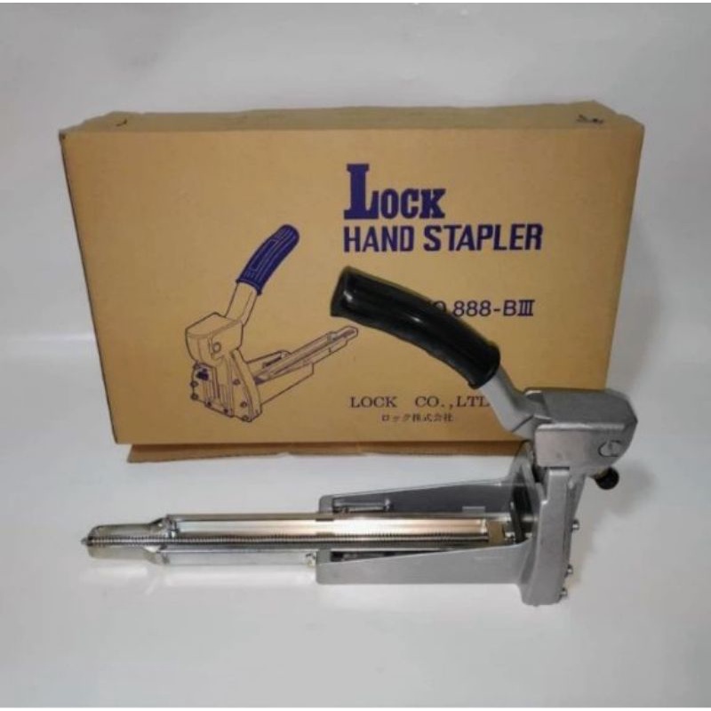 

lock hand stapler 15mm (alat streples karton kardus) ORI JAPAN