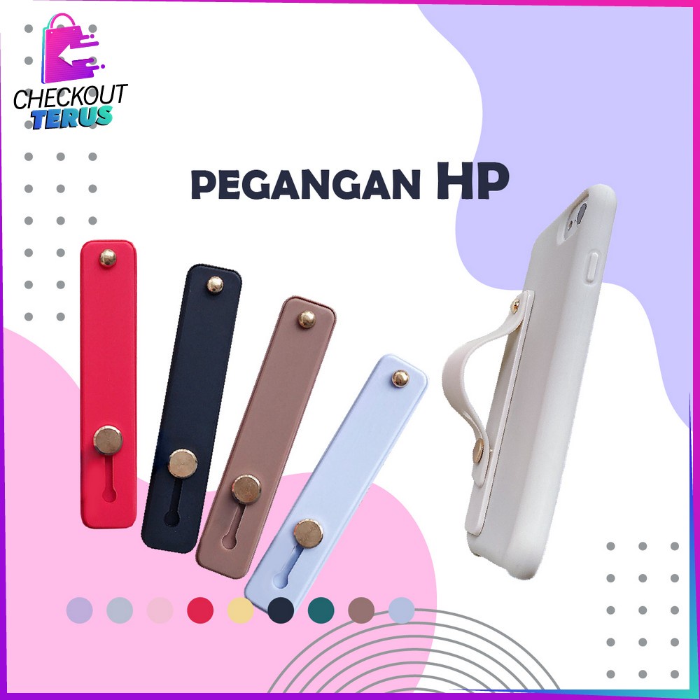 CT C816 Pegangan Hp Strap Bracket Silicone Polos Finger Grip Ring Phone Holder Tali Socket Stand Universal Multiband Strap Holder Import