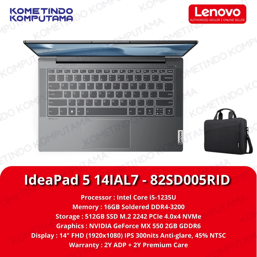 LENOVO IDEAPAD SLIM 5 14IAL7 5RID Core i5-1235U 16G 512SSD MX550 W11