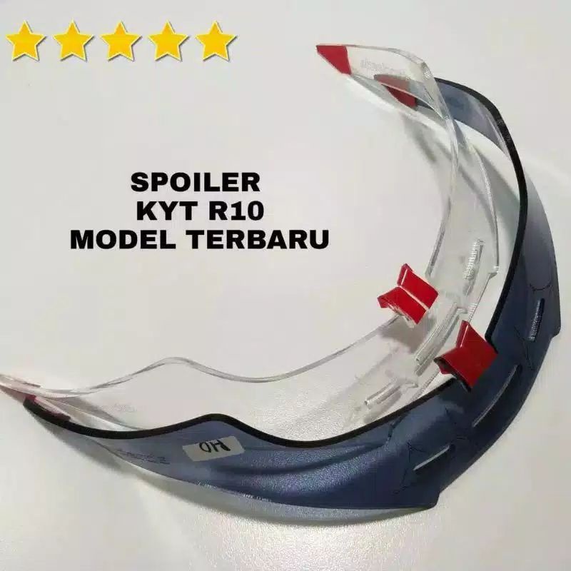 Spoiler Gpr Helm KYT R10 Dark smoke Hitam Bening murah kualitas Mewah