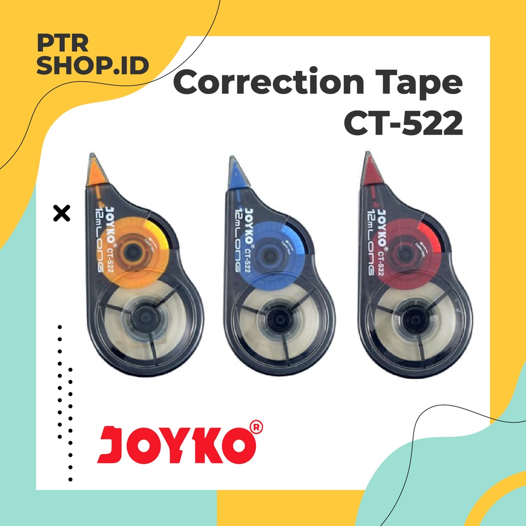 

TIPEX KERTAS JOYKO CT 522 / CORRECTION TAPE / TIP EX PITA JOYKO