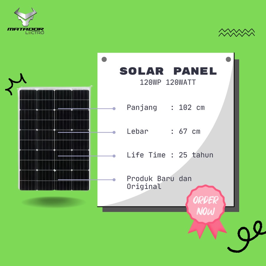 Solar Panel Solar Cell Panel Surya 120WP 120WATT