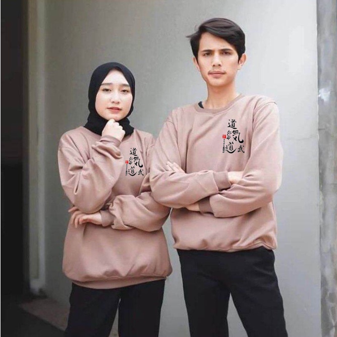 KAOS LENGAN PANJANG COUPLE TULISAN JEPANG KANJI - BAJU LENGAN PANJANG DISTRO TRENDY MASA KINI