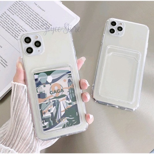 Softcase Slot Card Holder Bening Clear Case For Oppo RENO 11F RENO 12 5G TERBARU Case Holder Card
