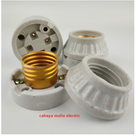 Cuci gudang  Fiting Lampu Plafon pendek Porcelain / FITTING KERAMIK E27/Fitting lampu E14