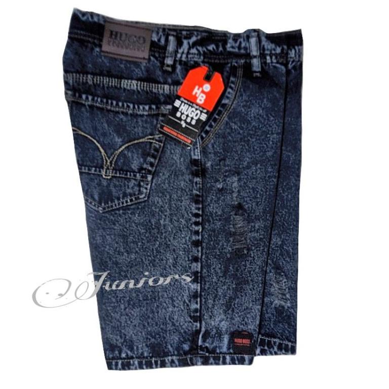 TERBARU CELANA PENDEK JEANS SOBEK PRIA HUGO SLETING