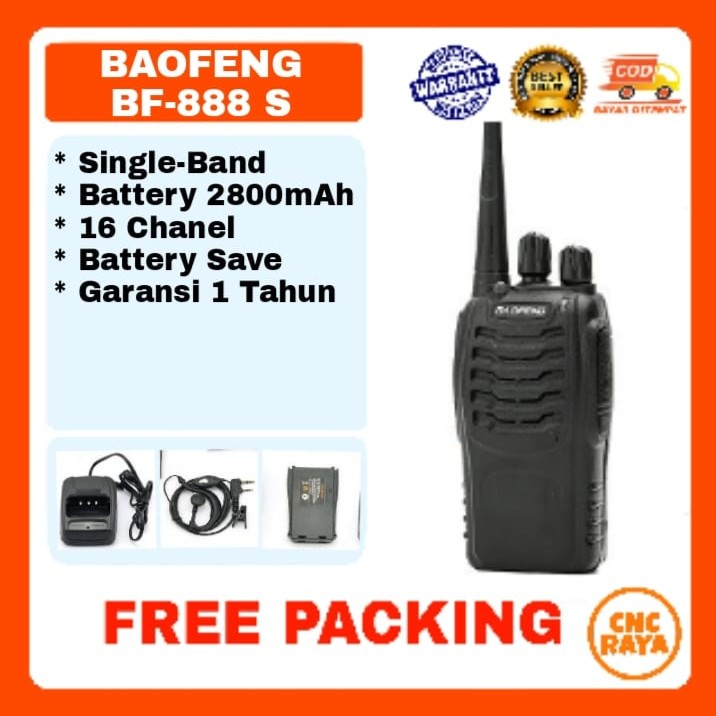 HT Bofeng 888s singleband UHF Garansi 1 Tahun Handy talky Hate Baofeng BF-888 / 888 / 888 s | Walkie Talkie radio komunikasi
