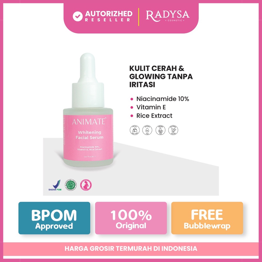 RADYSA - Animate Whitening Facial Serum 20 ml Original / Serum Wajah / Serum Pemutih Wajah