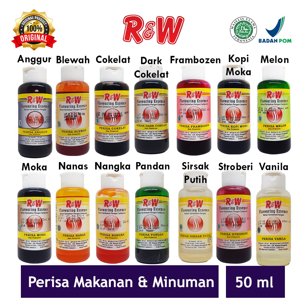 Perisa Essence Pasta Makanan Minuman Rajawali R&amp;W RW 50 ml