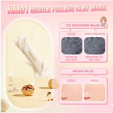 PINKFLASH Clay Mask Anti jerawat dan membersihkan secara mendalam Natural Plant Mask Cleansing