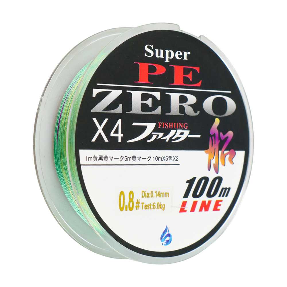 Zero Senar Pancing Super Pe X4 Superkuat Benang Tali Pancing Super PE 4 Braid Line 100 Meter