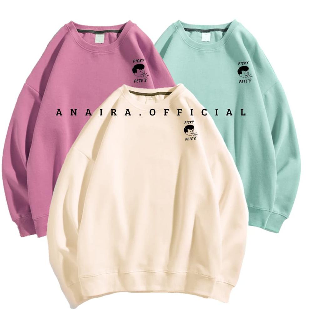 READY PICKY SWEATER SWITER SWETER OVERSIZE WANITA POLOS PASTEL SWEATSHIRT KOREA