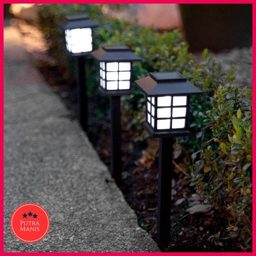 Lampu Taman Hias Solar Panel LED Tancap Tenaga Surya Matahari Anti Air lapu hiasan anti air waterpro