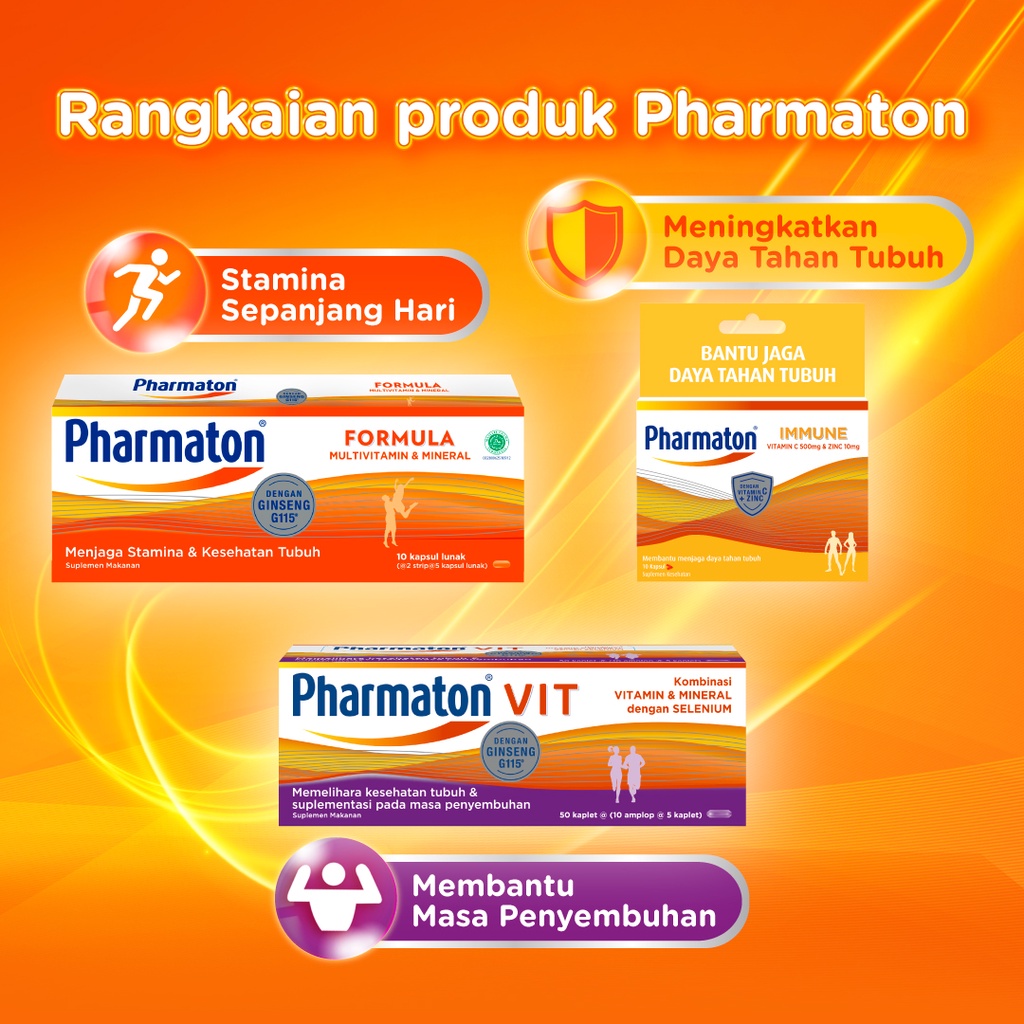 Pharmaton Formula 10s - Multivitamin Jaga Stamina dan Kesehatan