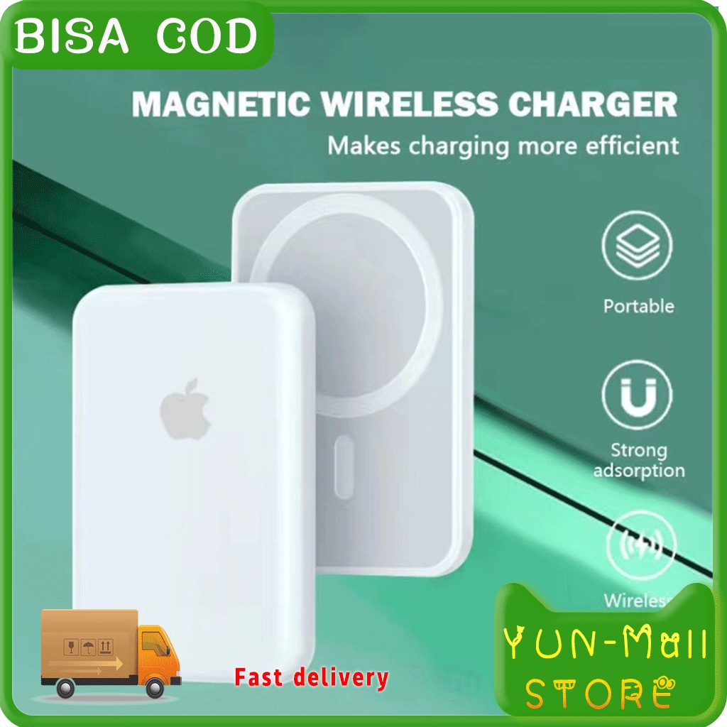 YUN Mall  Magnetic Magsafe Powerbank 15W Fast Charging 10000mAh Wireless Battery Pack / Wireless Charger / Power Battery