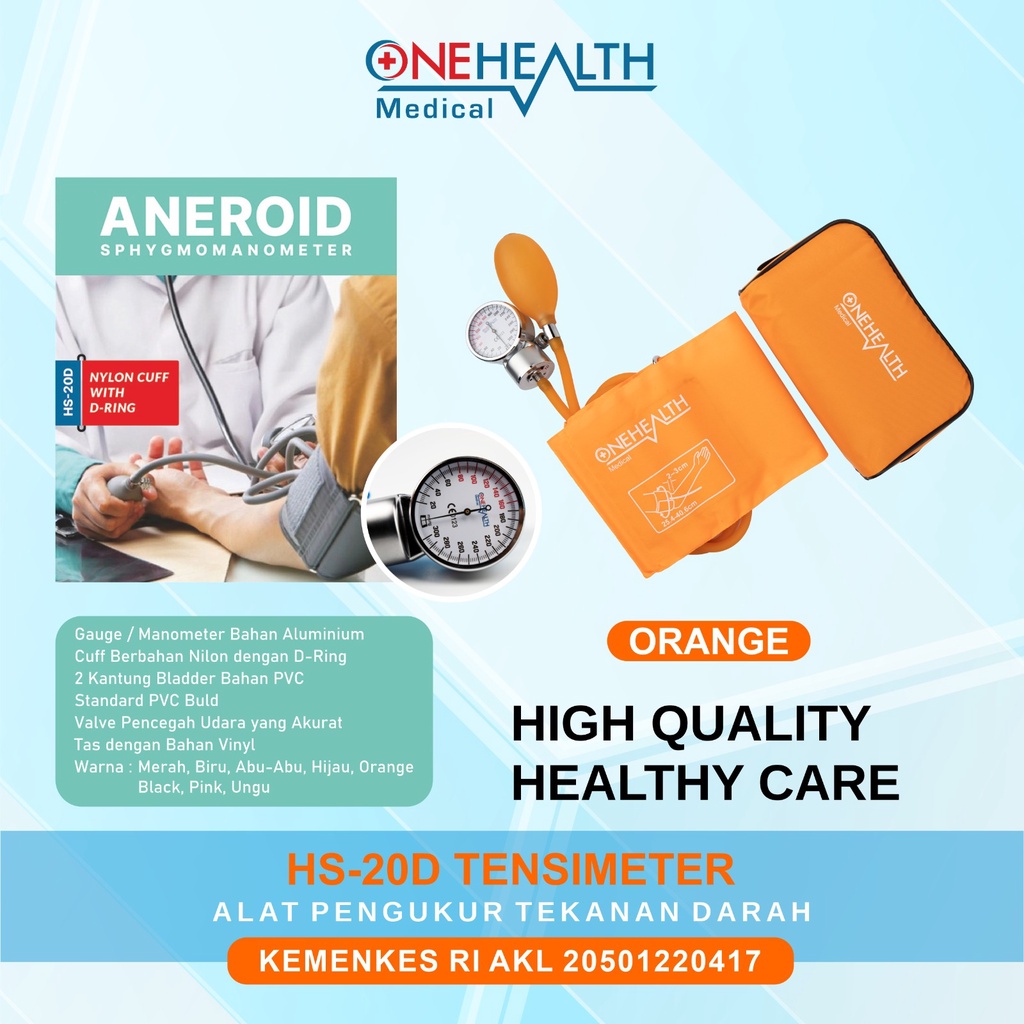 Tensimeter Alat Tensi Darah Manual Onehealth Pengukur Tekanan Darah