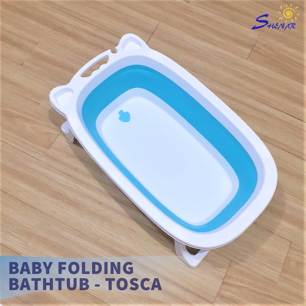 SHENAR,(COD) Bak Mandi Bayi Lipat Foldable Silicone Bathtub Folding Baby Portable Bathtub Bayi
