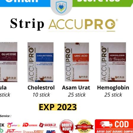 ♩ AccuPro Colestrol / strip isi ulang AccuPro / AccuPro gula /AccuPro cholesterol /AccuPro asam urat