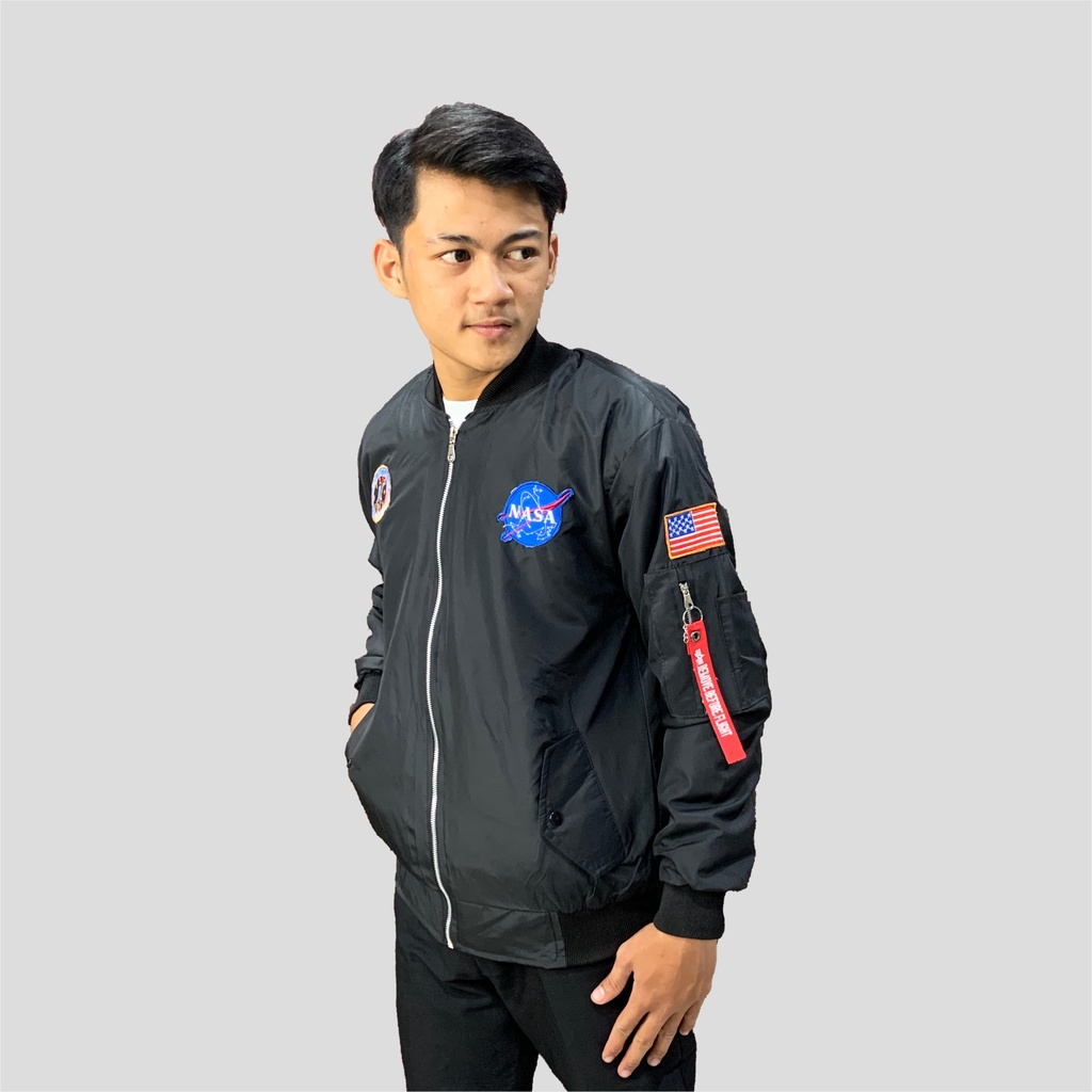 NASA Bomber || Bomber Jacket || Jacket Pilot Sz M - Xl ( Pria dan Wanita )