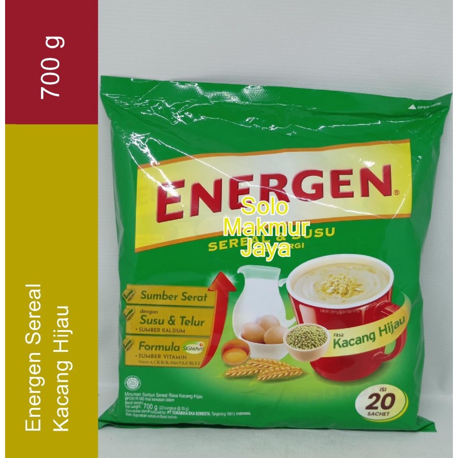

Energen Sereal Kacang Hijau isi 20 sachet x 35 g Energen Isi 20 700 gr