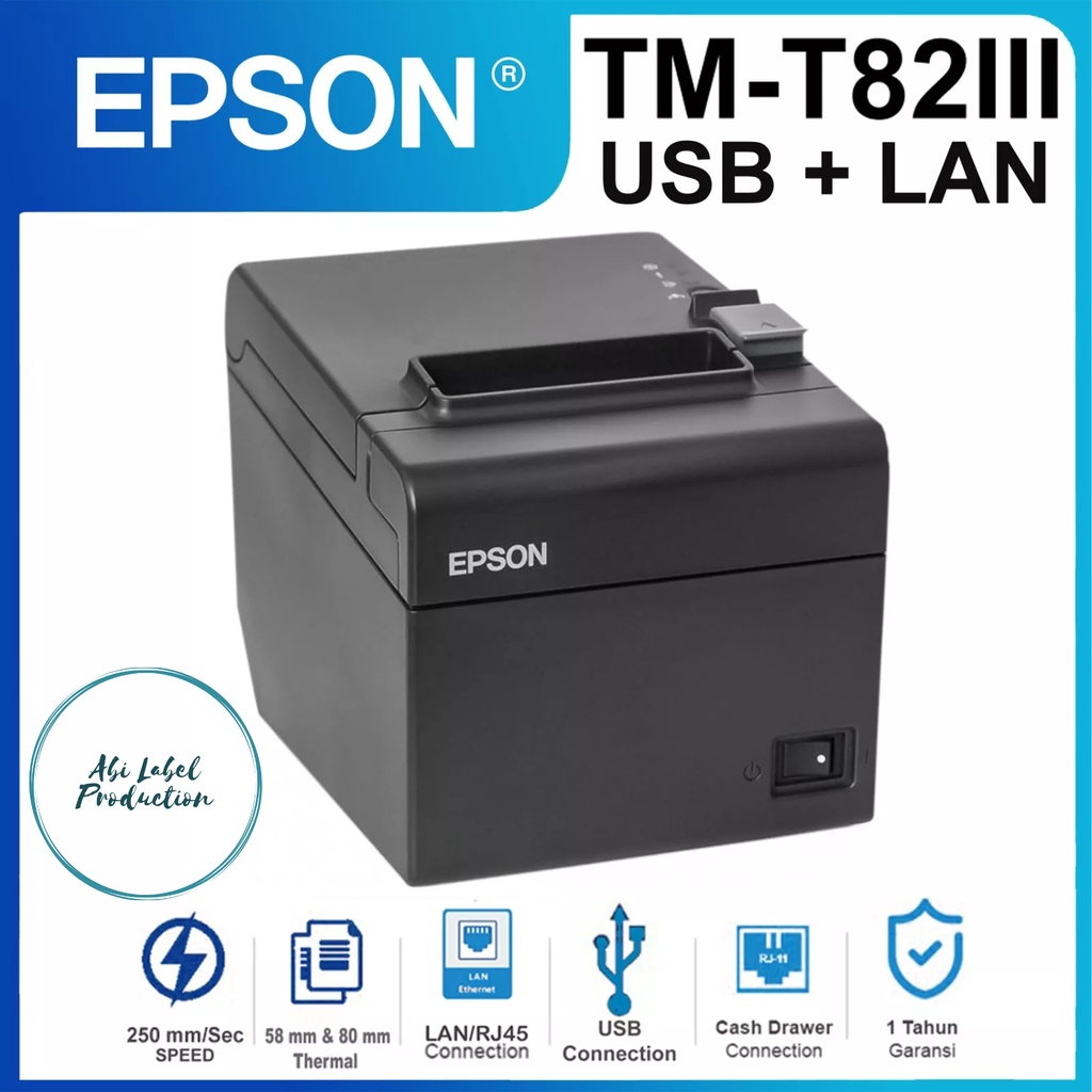 PRINTER POS KASIR EPSON TM-T82III - EPSON THERMAL TM T82III LAN + USB