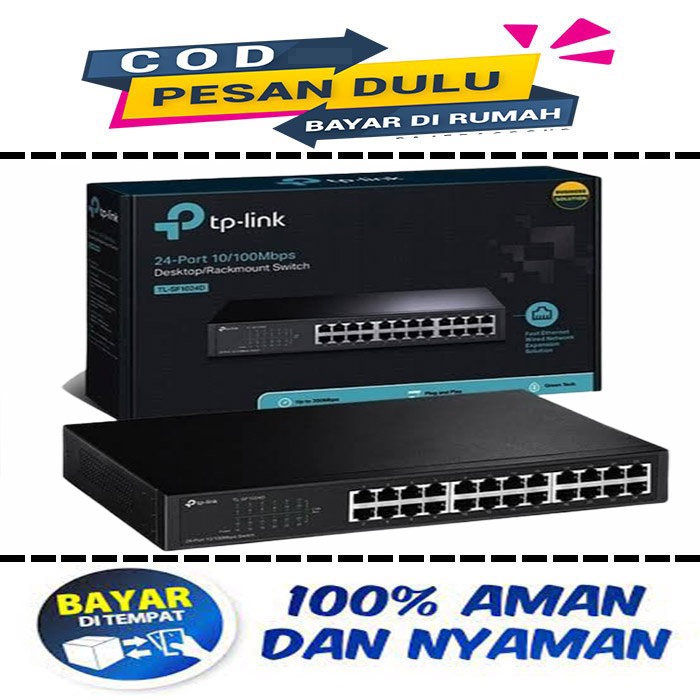 SWITCHHUB TP LINK 24 PORT NON GIGABIT
