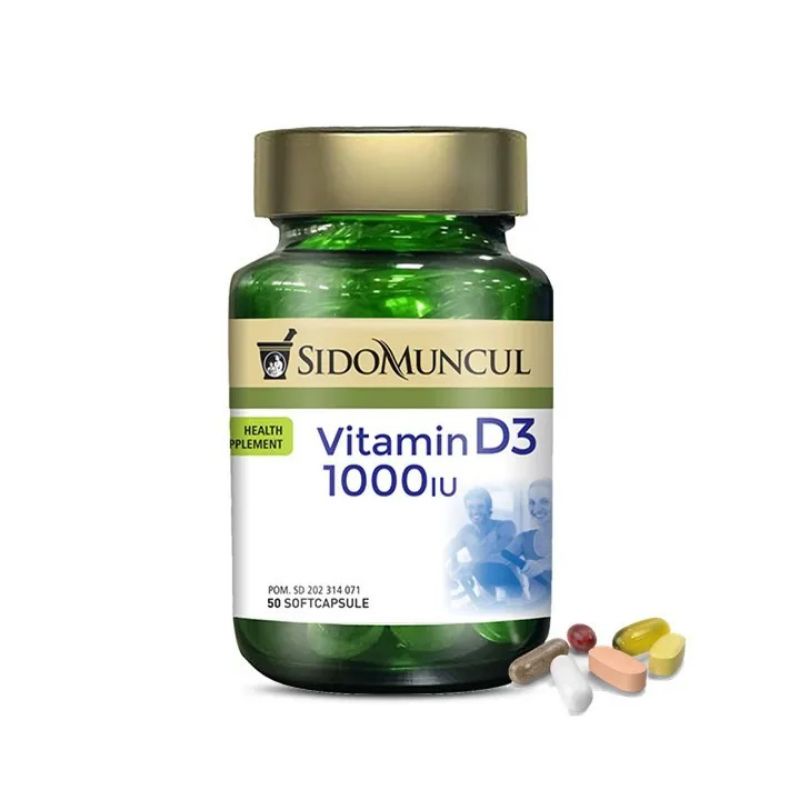 VITAMIN D3 1000IU 50 SOFTCASULE SIDOMUNCUL D3
