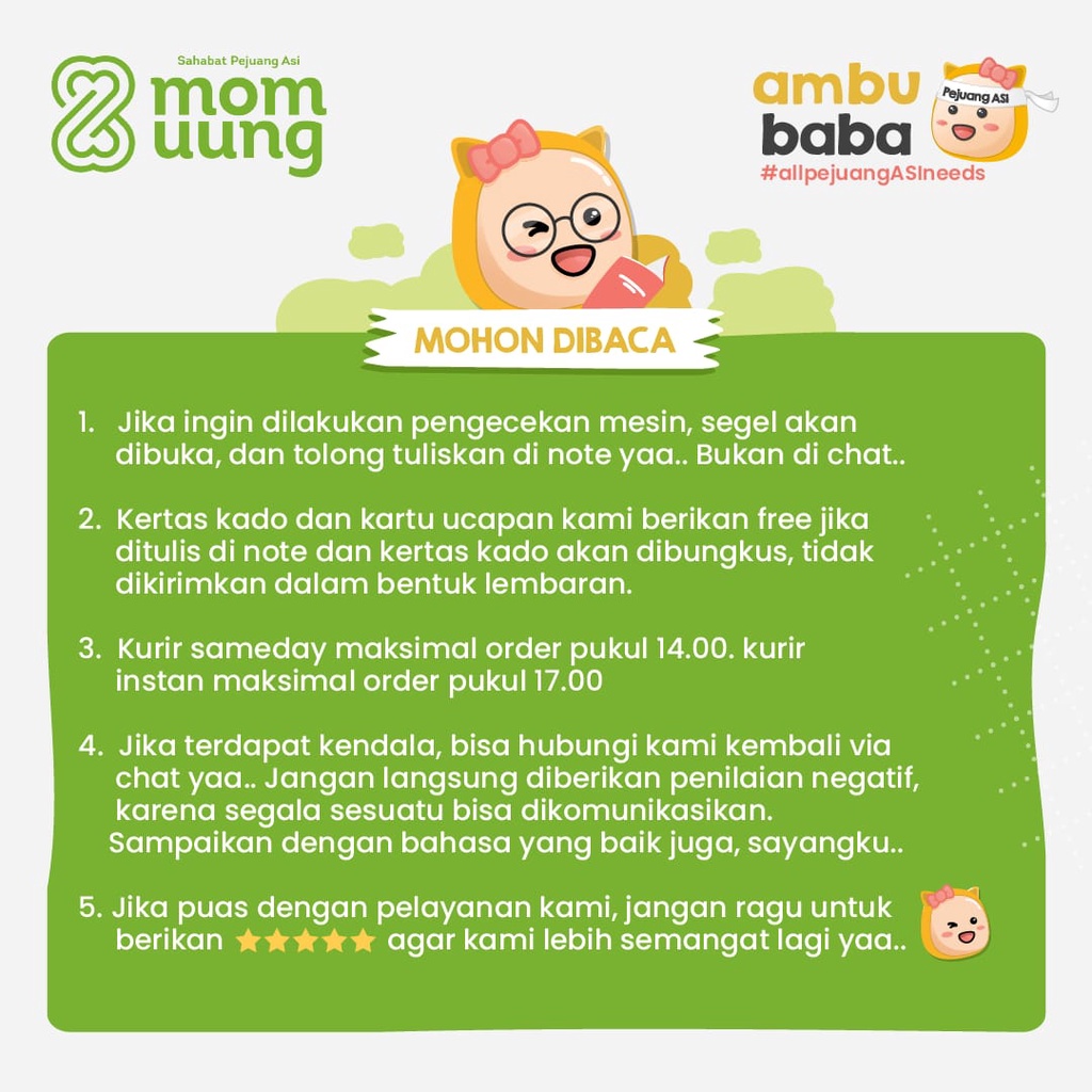 Pompa Asi Mom Uung Momuung Electric Breast Pump Single Pump Murah Lembut Silent