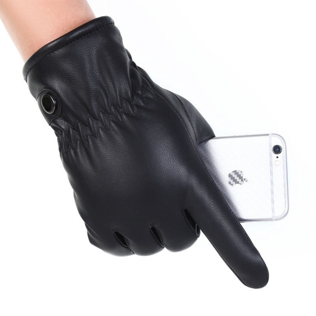 Sarung Tangan Motor Unisex Glove Leather Design Touchscreen Finger RIDER