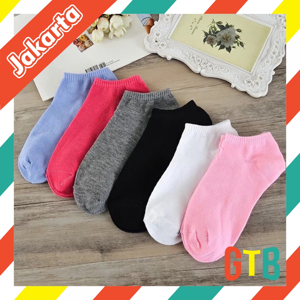 ❤️GTB❤️ Kaos Kaki Wanita Polos Kaos Kaki Pendek Semata Kaki Ankle Bahan Spandex Lembut Cute Short R100