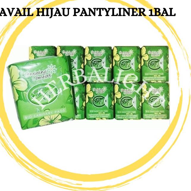 

SALE TERBAIK Avail Hijau Pantyliner 1 bal isi 10 bungkus Pantyliner Pembalut Herbal