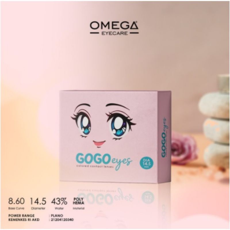 Paket Softlens Gogo Normal Dia 14,5mm + Air Softlens Pure n Soft / Nice Look 60ml + Pinset + Lenscase / Softlens Omega EyeCare