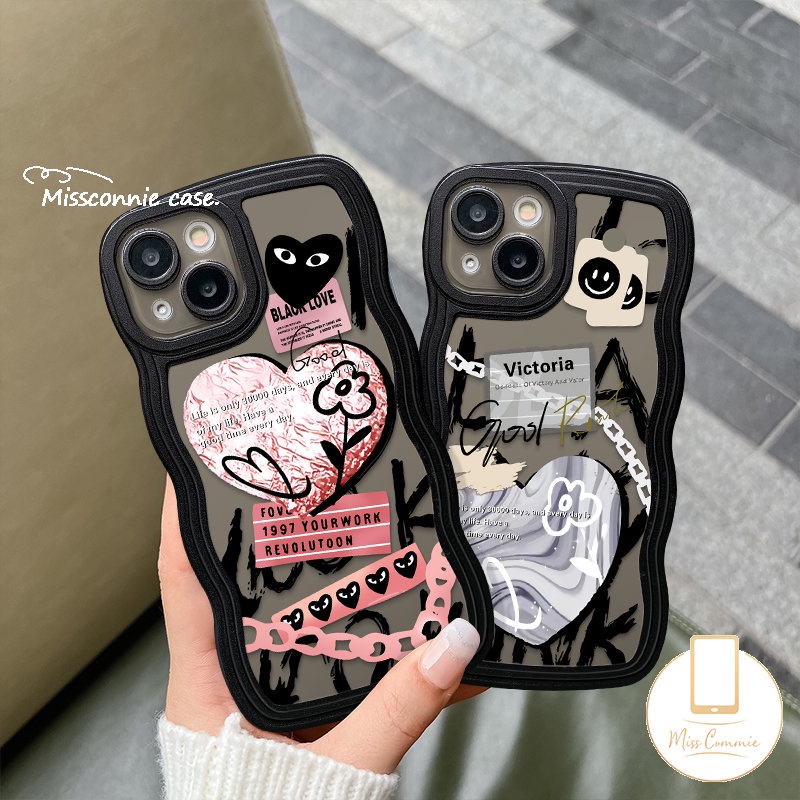 Case Samsung A03 A04 A23 A02s A20s A50 A14 A04E A53 A12 A04s A03s A13 A50 A32 A52 A51 A22 A20 A31 A52s A11 A21s A33 Graffiti Love Heart Comme des Garcons Soft Flower Wavy Edge Case