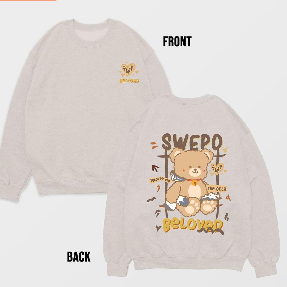 STOK TERBARU SWEPO Basic Sweater Beloved Swepo (SABLON) M-XXL (Pria & Wanita)
