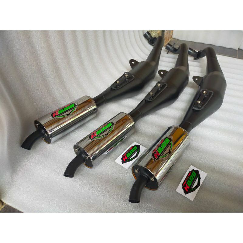 Terlaris knalpot standar racing F1ZR,FIZ,FORCE perut hitam tameng KBRS RACING