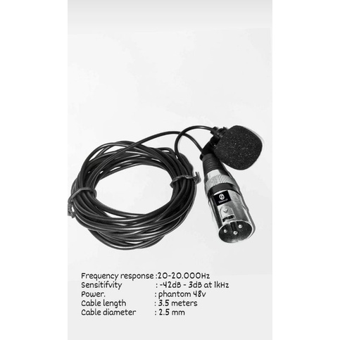 Mic condenser clip on phantom +48v