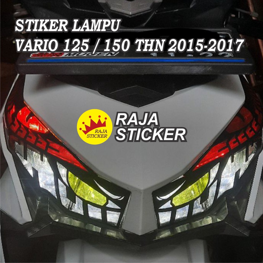 Stiker lampu vario 125/150 tahun 2015 - 2017