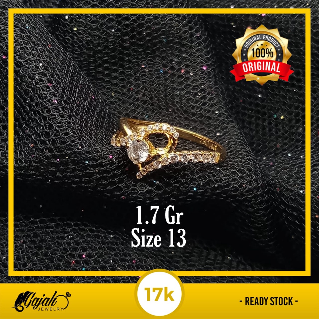 Cincin Emas 17K - 1.7 Gr Kadar 750 - 4425