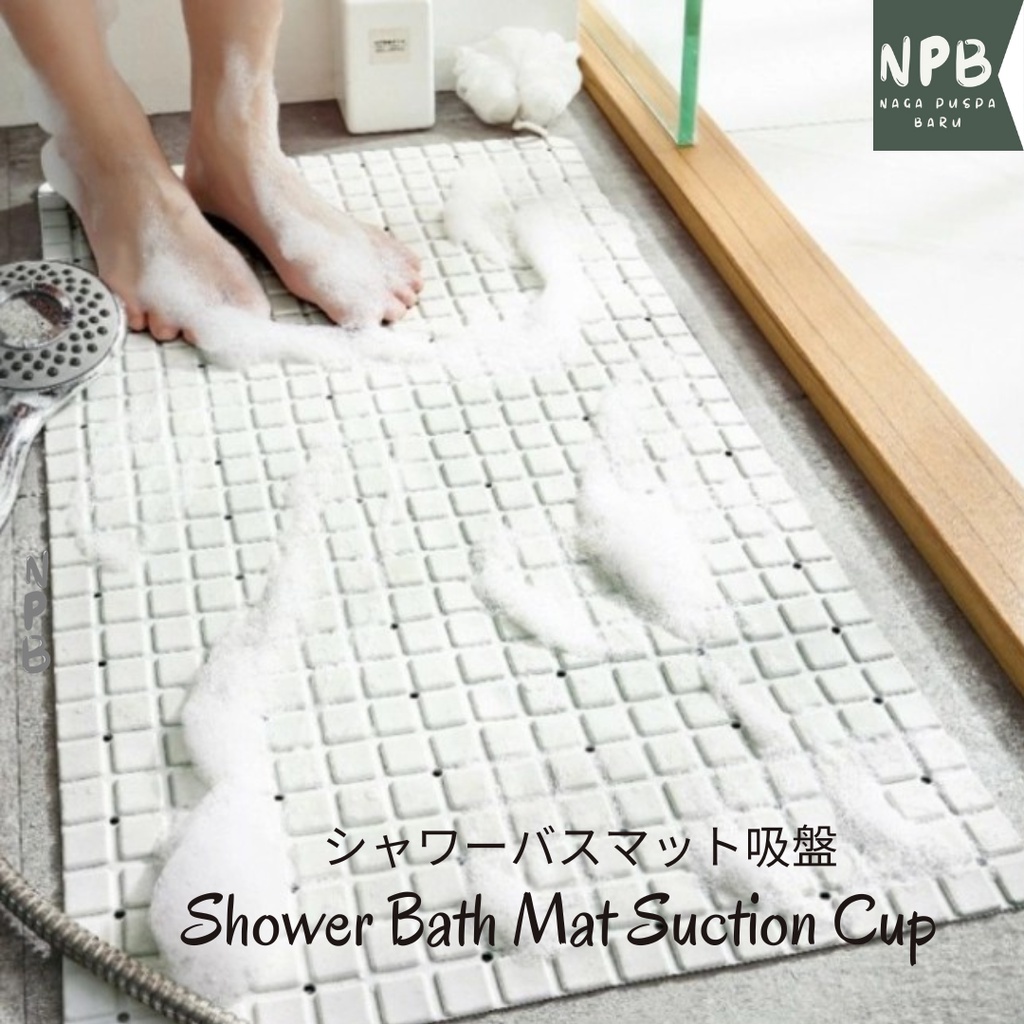 Shower Bath Mat Suction Cup PVC Anti Slip - Keset Kamar Mandi PVC Anti Slip Premium - Keset Anti Slip