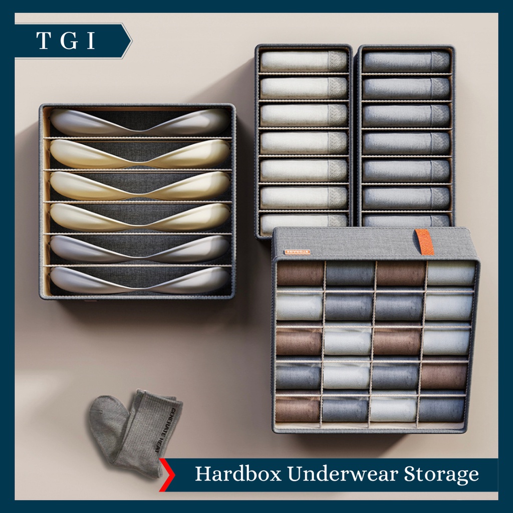 TGI - ORGANIZER LEMARI PAKAIAN / UNDER &amp; BAJU / TEMPAT PENYIMPANAN PAKAIAN DALAM / STORAGE BOX CELANA DALAM / KOTAK PENYIMPANAN PAKAIAN DALAM KAOS KAKI