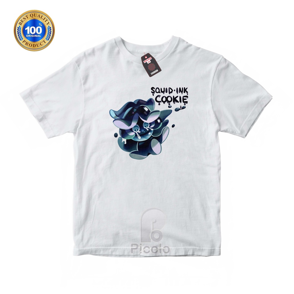 (FREE NAMA) BAJU KAOS ATASAN ANAK MOTIF SQUID INK COOKIE RUN KINGDOM UNISEX Bahan COTTUN