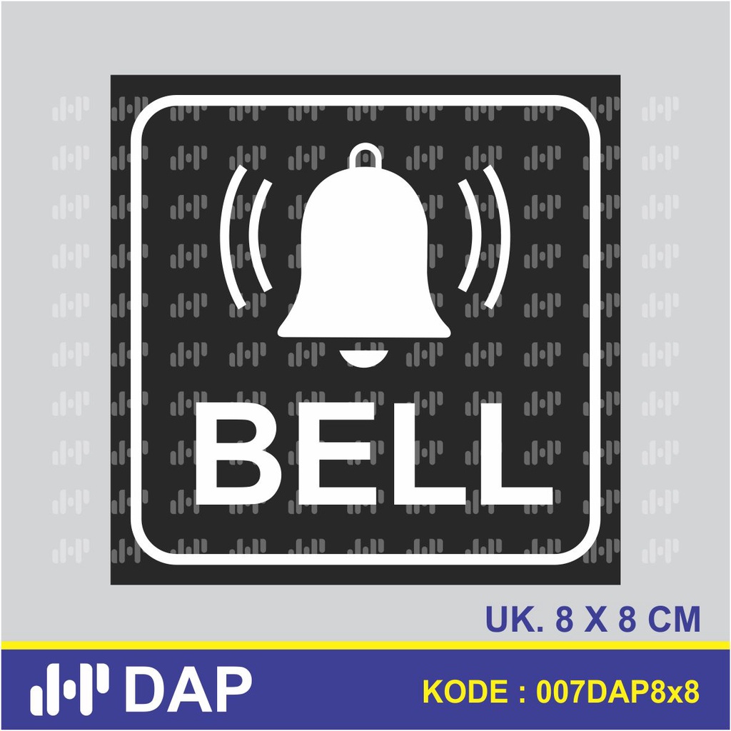 

007 - STICKER BELL - 8 X 8 CM - VINNYL - TERBAIK