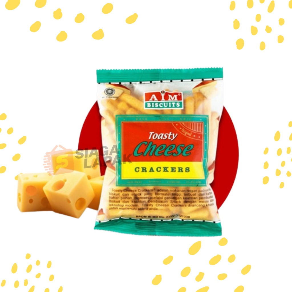 Biskuit Stik Keju Toasty Cheese Crackers 80 gr AIM Biscuit