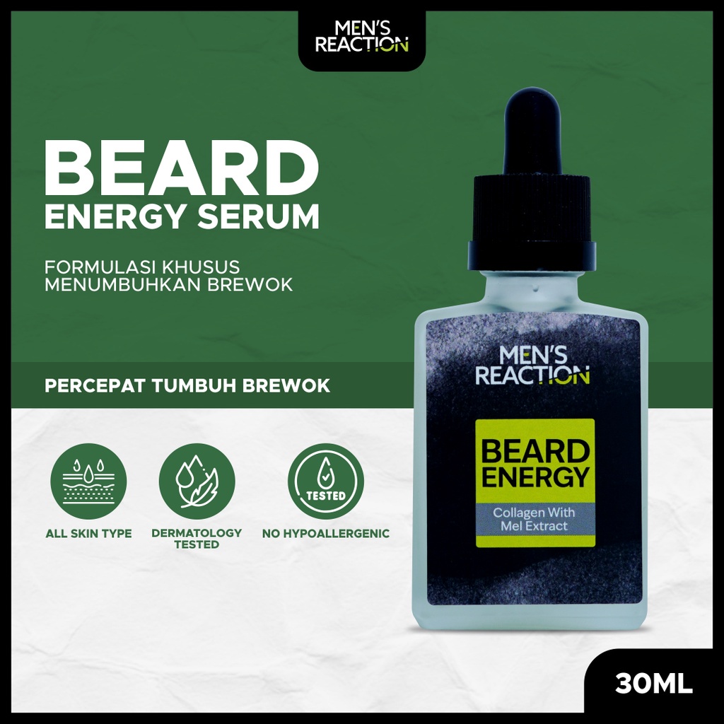 Beard Energy Serum - Serum Brewok By Mens Reaction Gratis Emas