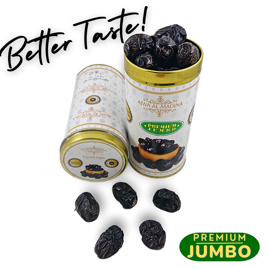 Kurma Ajwa AL Madinah JUMBO PREMIUM 250 Gram 100 % KURMA AJWA PREMIUM JUMBO