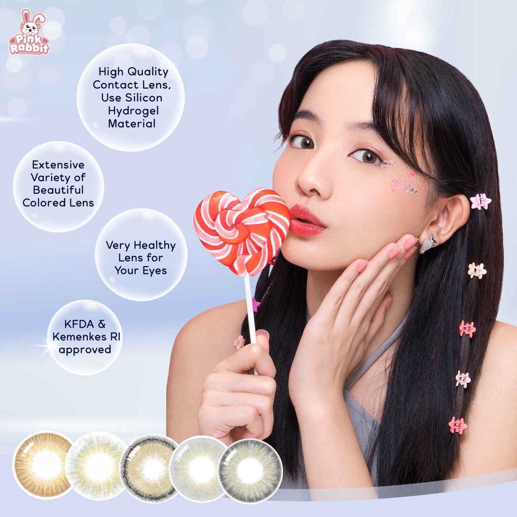 PINKRABBIT Softlens Sorsha Grey (Normal, Minus 0.5 s/d 10.00)