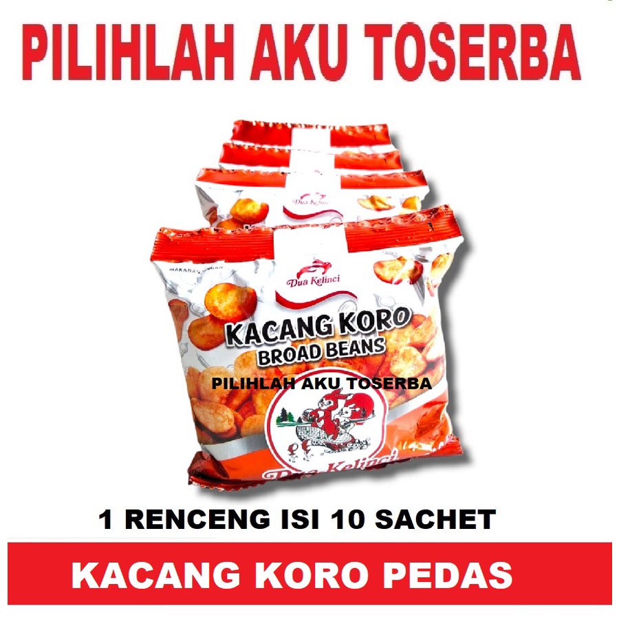 Dua Kelinci KACANG KORO PEDAS - ( HARGA PER RENCENG )